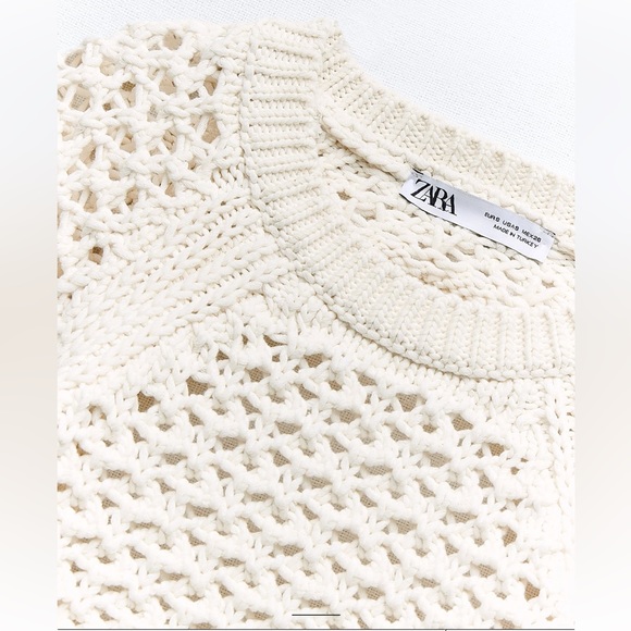 ZARA LIMITED EDITION OPENBACK KNIT CROP TOP SWEATER CARDIGAN - Picture 6 of 7